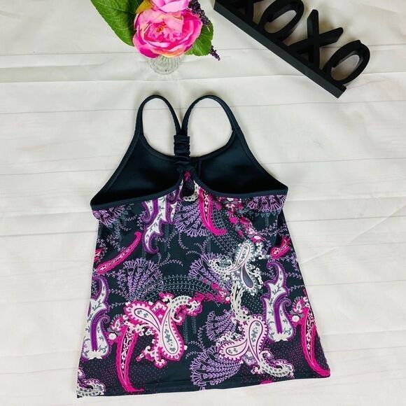 Athleta Pavitra Paisley Tank Top Grey Size M - Picture 6 of 9